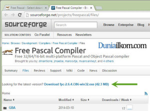 Situs Free Pascal - Download Compiler Free Pascal dari SourceForge