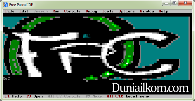 Tampilan Awal Aplikasi Free Pascal
