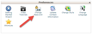 Menu untuk Menukar Password cPanel