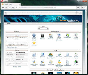 Tampilan Halaman cPanel