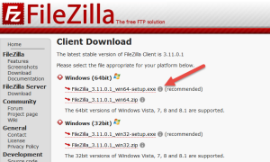 Download FileZilla Client 64-bit Windows
