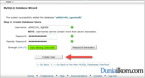 Membuat User Name Database MySQL dalam cPanel