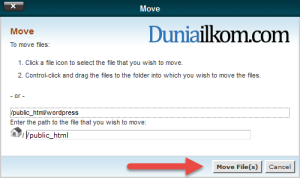 Memindahkan File WordPress cPanel