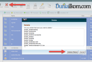 Menghapus Folder dan File dari public_html