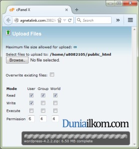 Upload File WordPress ke cPanel