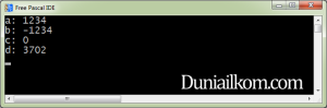 Contoh program tipe data integer pascal