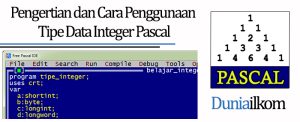Tutorial Belajar Pascal - Pengertian dan Cara Penggunaan Tipe Data Integer Pascal