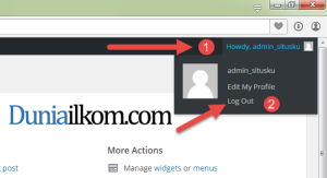 Cara Logout dari WordPress Admin