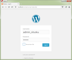 Halaman login admin wordpress