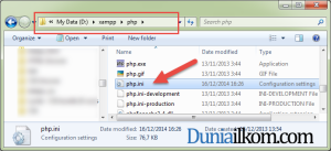 Lokasi File PHP.ini XAMPP