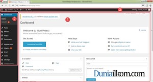 Tampilan Halaman Dashboard WordPress