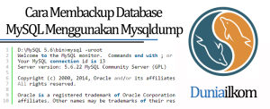 Tutorial Belajar MySQL - Cara Membackup Database MySQL Menggunakan Mysqldump