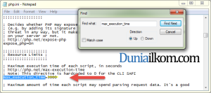 Ubah Setingan max_execution_time PHP