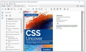 Tampilan eBook CSS Uncover