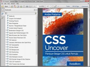 Halaman awal eBook CSS Uncover
