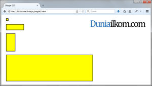 Cara Mengatur lebar dan tinggi element HTML dengan CSS