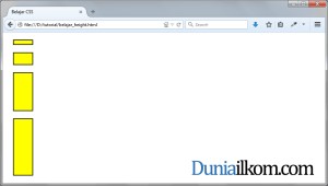 Cara Mengatur tinggi element HTML dengan CSS