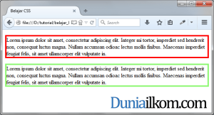 Cara membuat bingkai border dengan CSS untuk paragraf