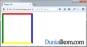 Cara membuat bingkai border untuk setiap sisi dengan CSS