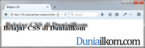 Cara menambah efek blur pada bayangan teks CSS3
