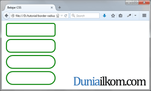 Cara penggunaan property border-radius CSS3