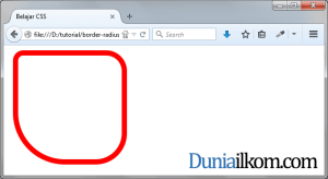 Efek rounding corner yang berlainan untuk setiap sudut