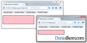 Contoh Cara Mengubah Lebar dan Tinggi HTML dengan jQuery