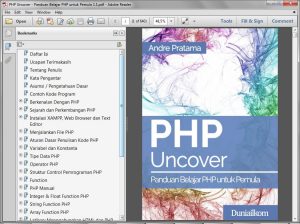 Halaman awal eBook PHP Uncover