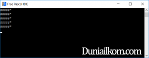 Contoh Program Pascal - Perulangan Nested Loop FOR DO bintang