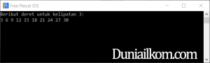 Contoh Program Pascal - Perulangan WHILE DO Deret 3