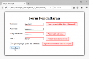 Validasi Form dengan JavaScript