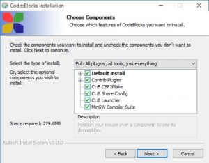 Jendela Choose Components Code Blocks