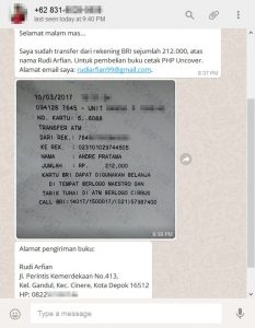 Konfirmasi pembayaran eBook Duniailkom 3