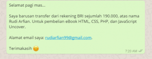 Konfirmasi pembayaran eBook Duniailkom 3