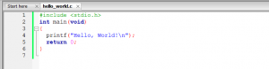 Kode Program bahasa C di Code Blocks