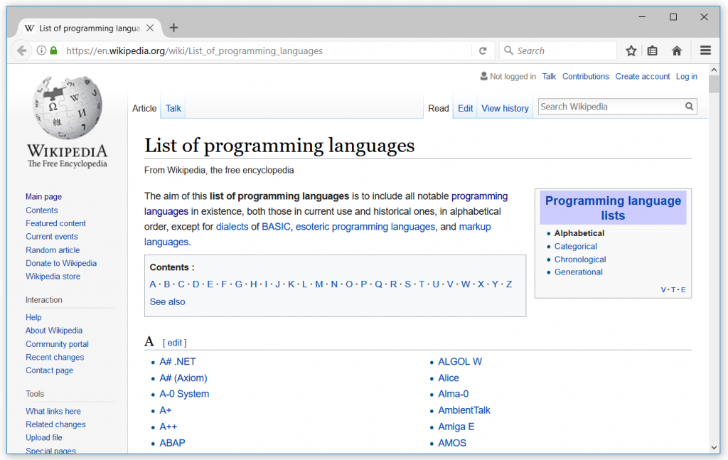 Daftar bahasa pemrograman komputer