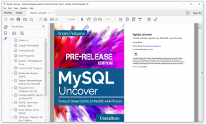 Tampilan eBook MySQL Uncover