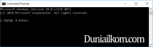 Cmd Windows langsung berjalan di folder MySQL 8