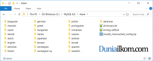 Folder share MySQL 8.0