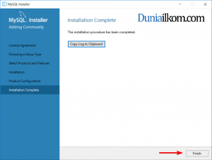 Instalasi MySQL 8.0 Selesai