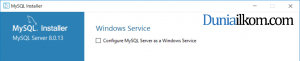 Jendela Windows Service MySQL 8.0 (Matikan) 2