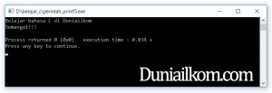 penggunaan karakter newline perintah printf bahasa C
