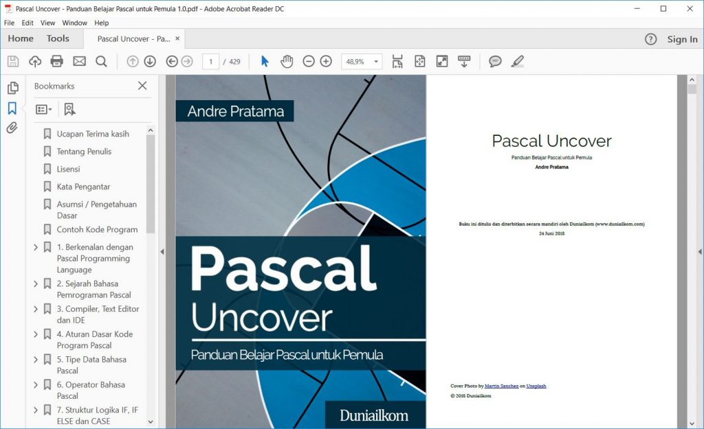 EBook Pascal Uncover - Panduan Belajar Pascal untuk Pemula 