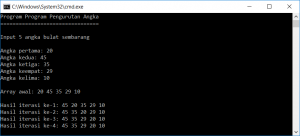 Program pengurutan angka selection sort pascal