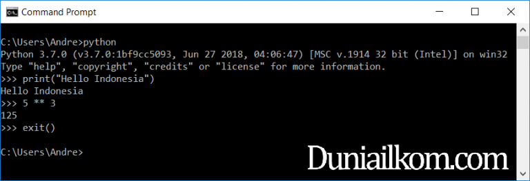Cara Menjalankan Kode Program Python | Duniailkom