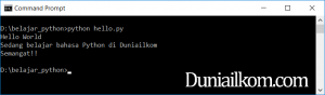 Cara menjalankan file python dari cmd Windows