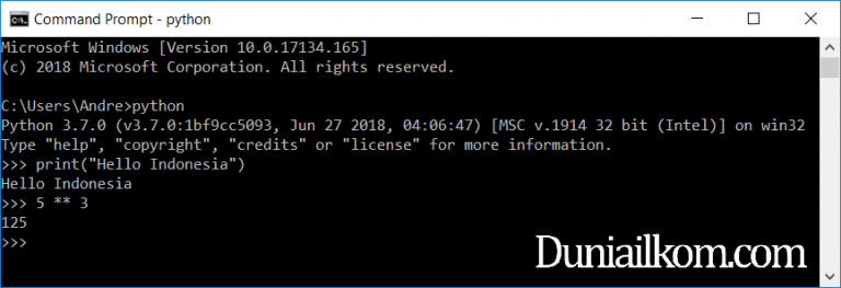Cara Menjalankan Kode Program Python | Duniailkom