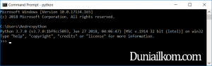 Cara menjalankan python dari cmd Windows