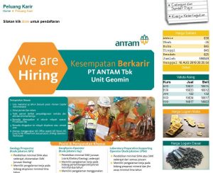 Website karir Antam