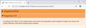 Contoh Latihan HTML Uncover - Details dan Summary Element